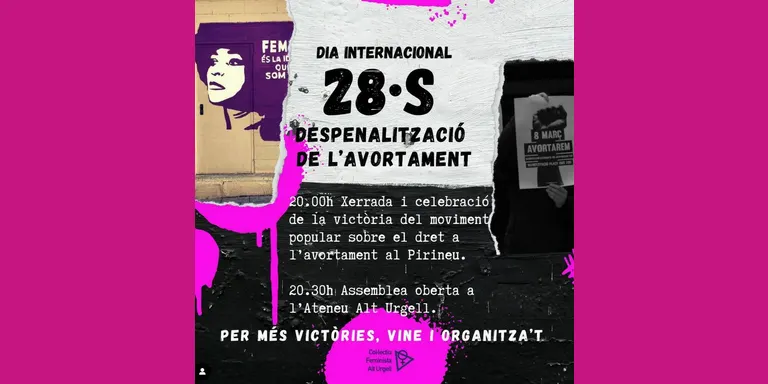 Xerrada i assemblea a la Seu d'Urgell pel Dia Mundial per la Despenalització de l'Avortament