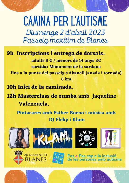 Blanes caminarà diumenge per l’autisme