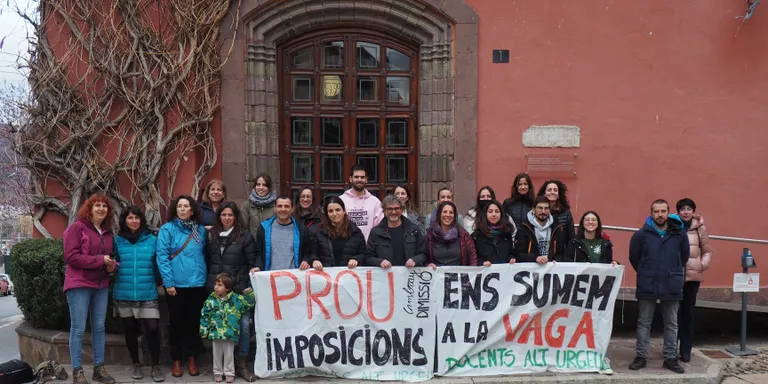 Nova concentració de docents de l'Alt Urgell en el marc de la vaga a l'ensenyament públic
