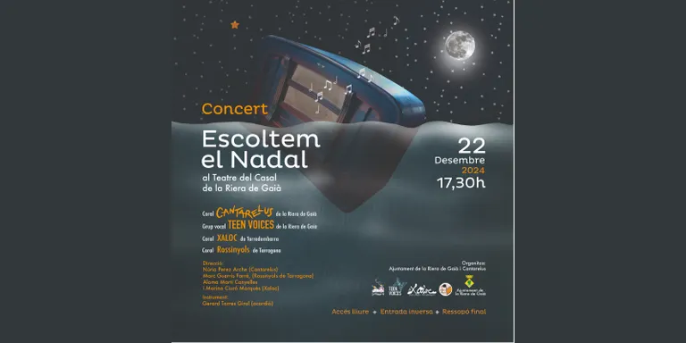 La Coral Xaloc portarà les nadales tradicionals a La Riera de Gaià amb les corals Cantarelus i Rossinyols