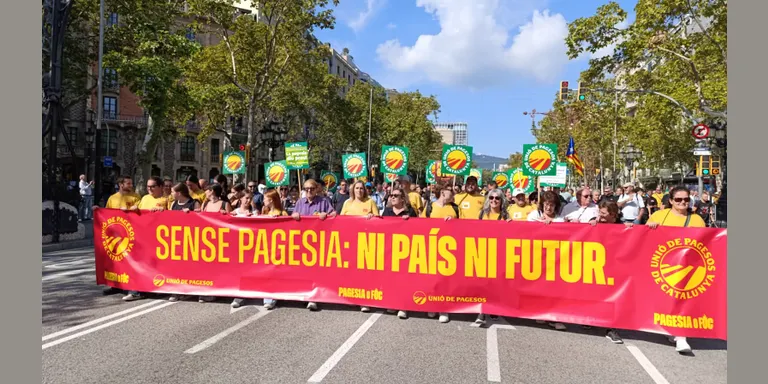 Unió de Pagesos porta a Barcelona la reclamació d’una reforma estructural del sector agrari