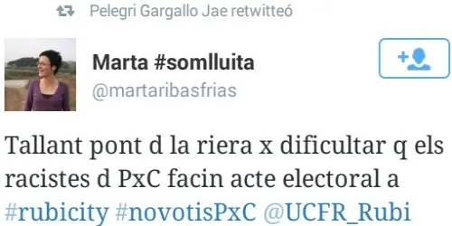 La Junta Electoral trasllada la denúncia de PxC al jutjat de Rubí