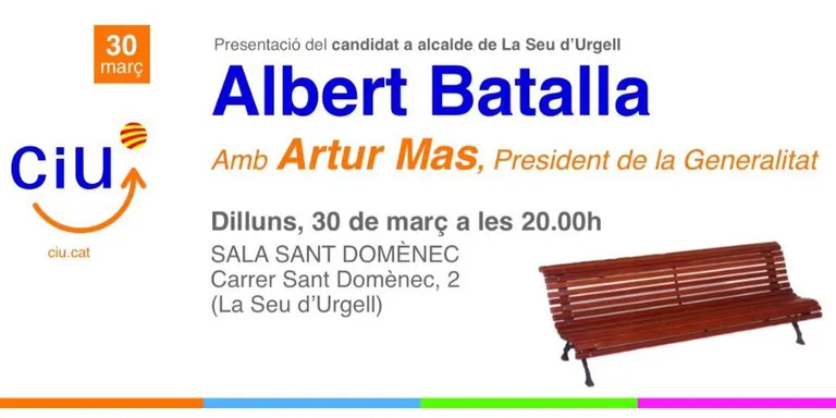 Albert Batalla presenta la candidatura a la reelecció a la Seu amb el suport d'Artur Mas
