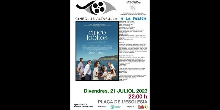 El Cineclub Altafulla Link ofereix el passi de la reconeguda 'Cinco lobitos' aquest divendres a la plaça de l'Església