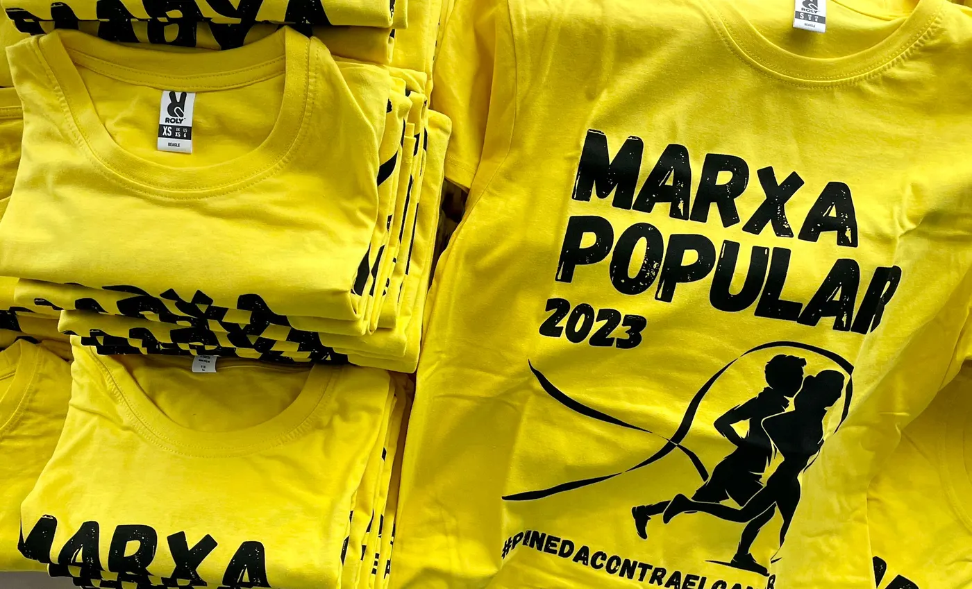 Marxa Popular Lluita contra el Càncer de Pineda: samarretes i tiquets a la venda