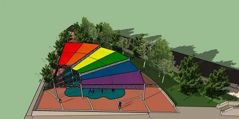 LA FUTURA CUBIERTA DEL PARQUE DE OLAKETA DESVELA SU IMAGEN