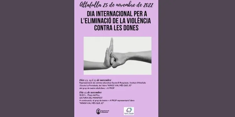 Altafulla commemora el Dia Internacional per a l'eliminació la Violència Envers les Dones cercant la conscienciació dels més joves