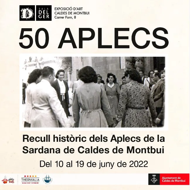 Una exposició a la Sala Delger aplega mig segle d'aplecs sardanístics a Caldes