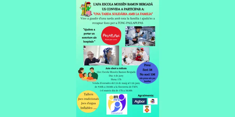 L’AFA Mossèn Ramon Bergadà organitza una jornada festiva solidària aquest dissabte