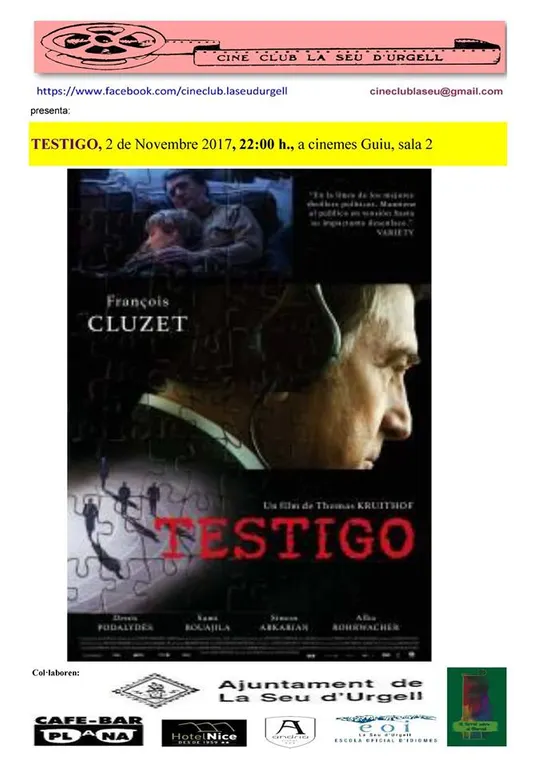 Cineclub La Seu d'Urgell projecta el thriller francès 'Testigo'