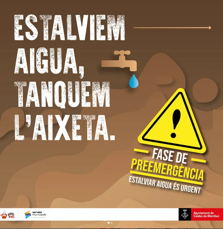 L’Ajuntament de Caldes impulsa una campanya de conscienciació i adopta mesures en els equipaments públics per estalviar aigua