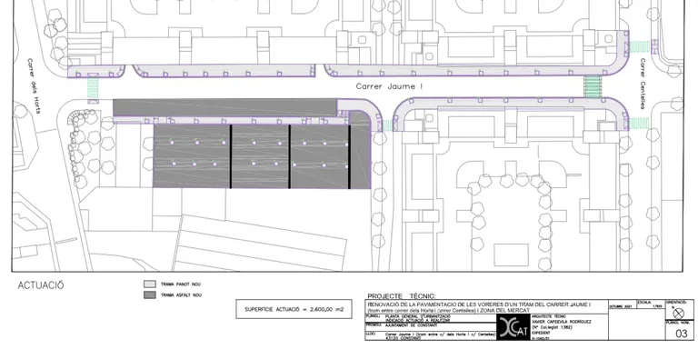 S’obre el període de licitació per al projecte de renovació del carrer Jaume I i la zona del mercat