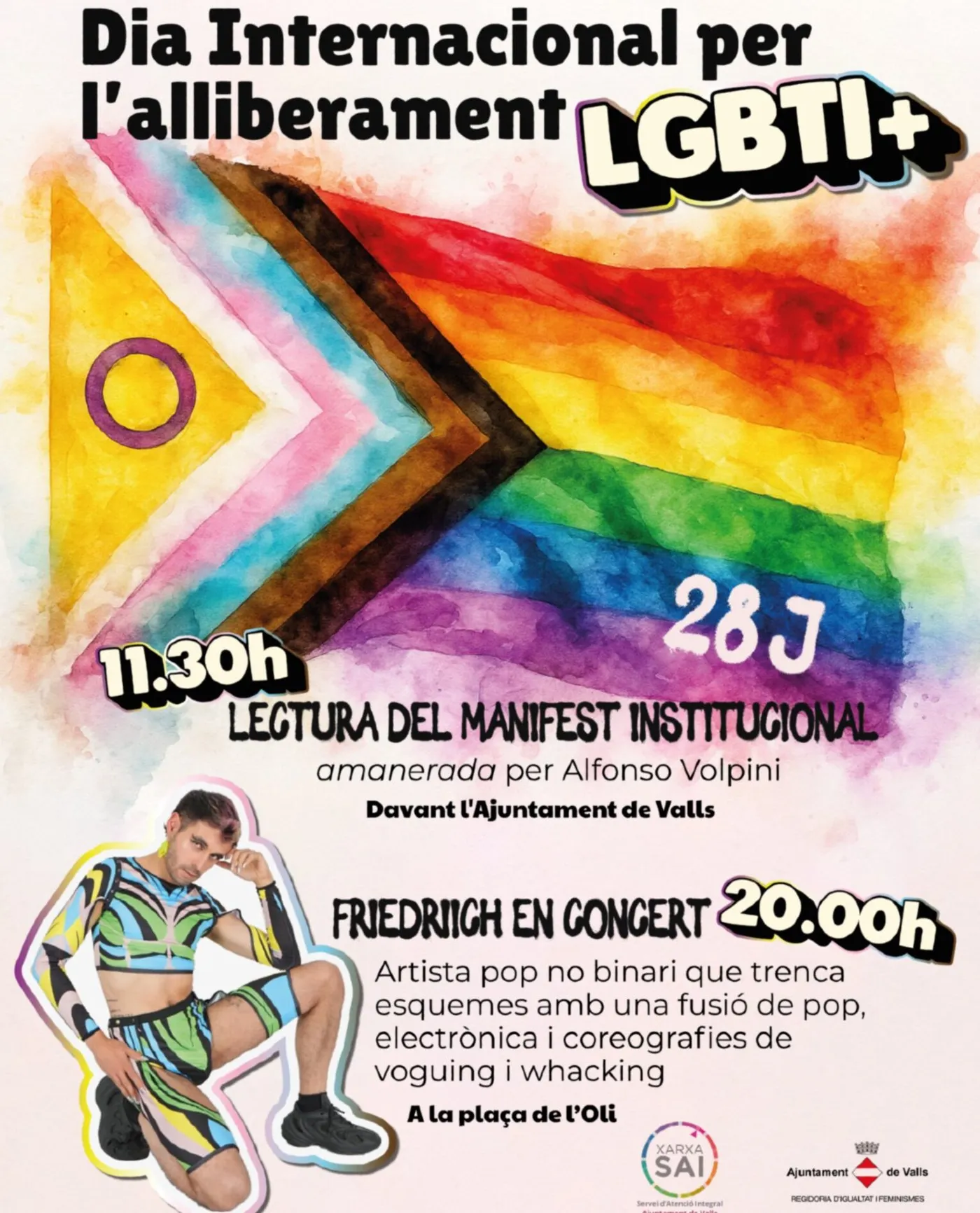 Valls commemorarà el Dia Internacional per l’alliberament LGTBI+