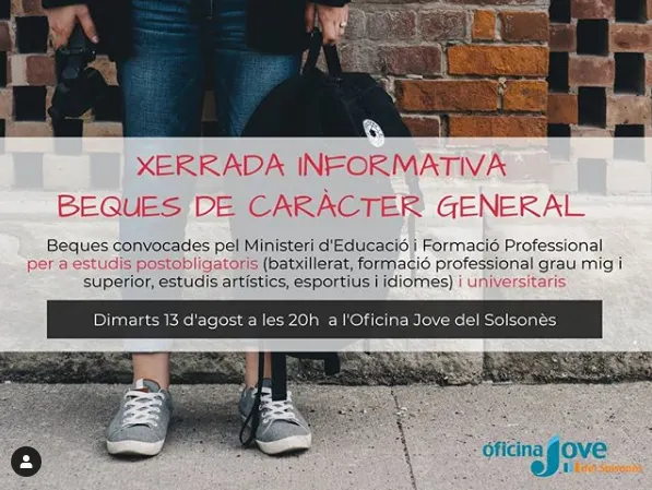 L'Oficina Jove organitza una xerrada informativa sobre beques