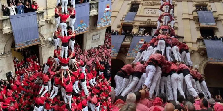 La Santa Úrsula castellera desafia la pluja