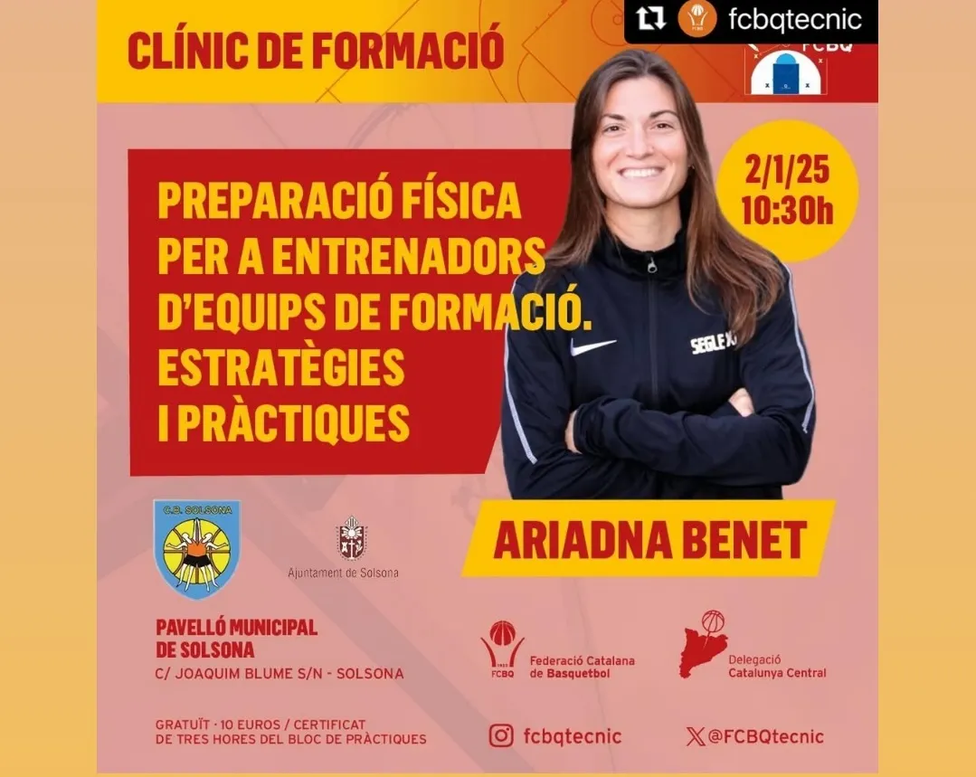 El Club Bàsquet Solsona organitza un clínic de formació adreçat als entrenadors
