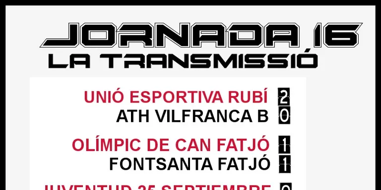 A PEU DE CAMP - JORNADA 16 diumenge