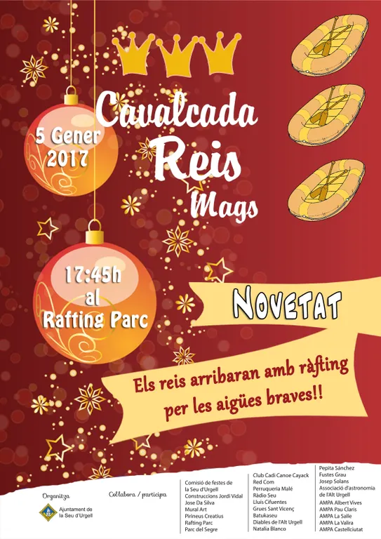 Els Reis d'Orient arribaran enguany a la Seu fent ràfting