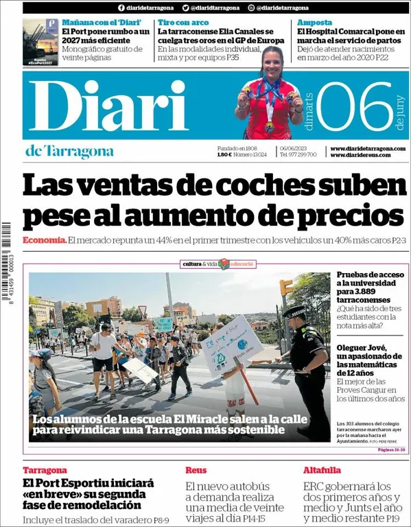 Consulta les portades dels diaris d'aquest 6 de juny