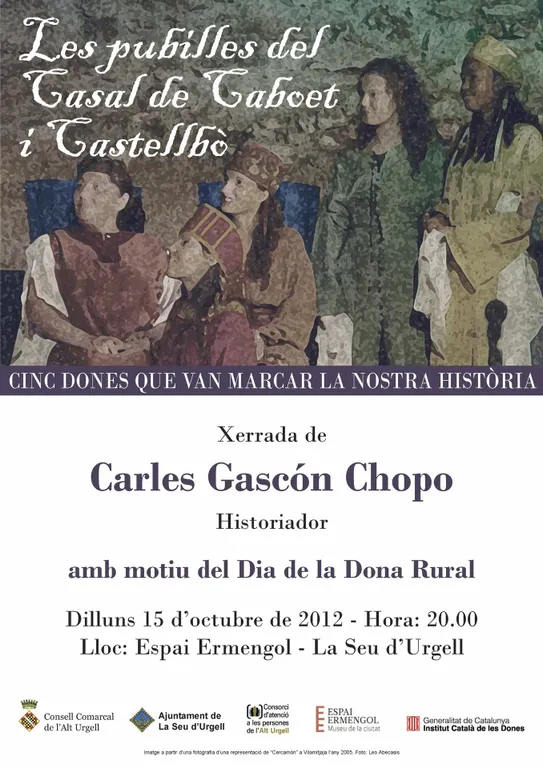 Carles Gascón parlarà de les dones medievals del casal de Caboet i Castellbò