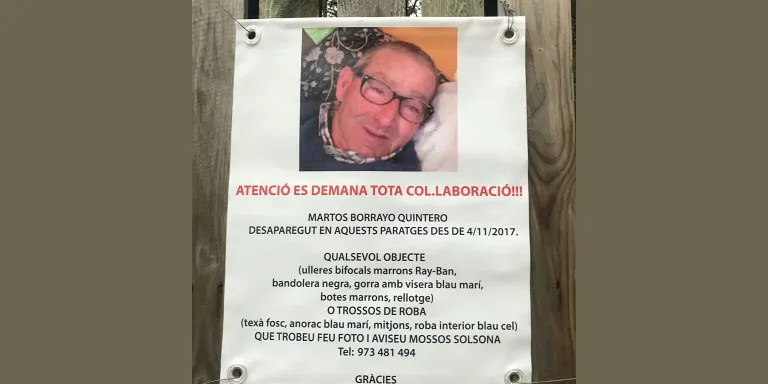 El temporal Glòria fa aparèixer restes humanes a Guixers que podrien ser del boletaire desaparegut el 2017