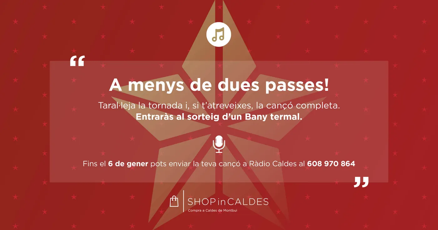 Guanya un bany termal amb el concurs de “A menys de dues passes!”