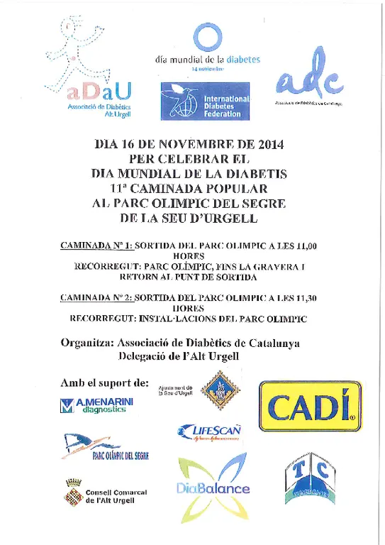 L'ADAU se suma al Dia Mundial de la Diabetis