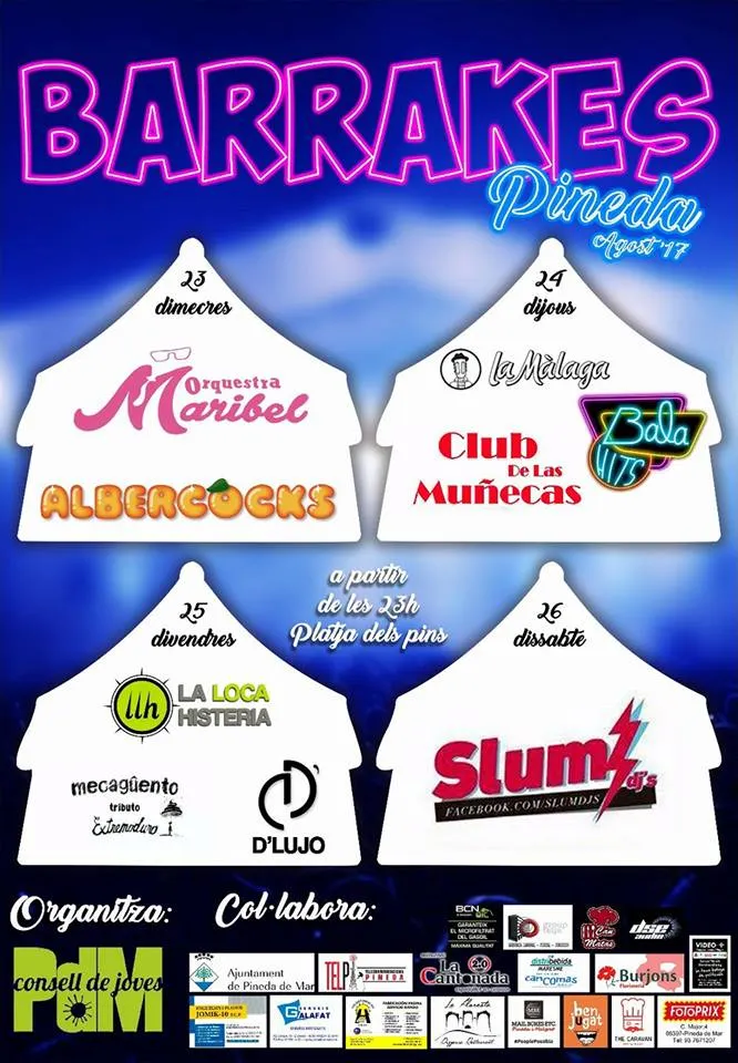 Programa de Barraques 2017 de la Festa Major de Pineda