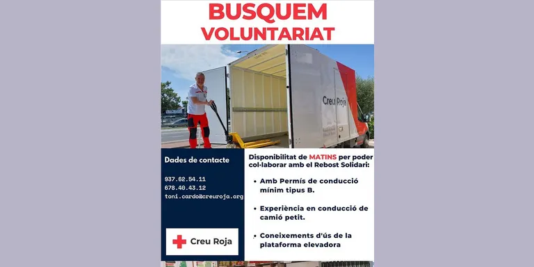 La Creu Roja de l'Alt Maresme busca voluntariat