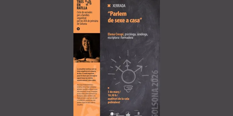 El cicle de xerrades per a famílies de les AFA de Solsona aborda aquesta setmana la sexualitat