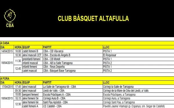 El CB Altafulla afronta una nova jornada de la segona fase de competició