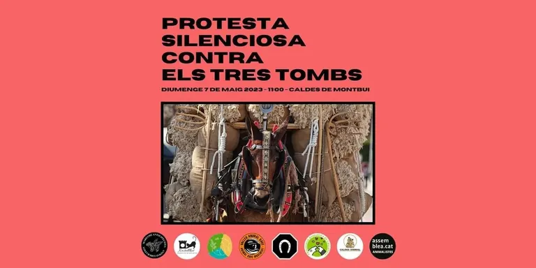 Entitats animalistes convoquen una protesta silenciosa durant la Trobada Nacional dels Tres Tombs, el 7 de maig a Caldes