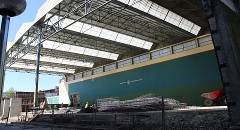 LA OBRA DEL FRONTÓN URANZU AVANZA EN SU PRIMERA FASE