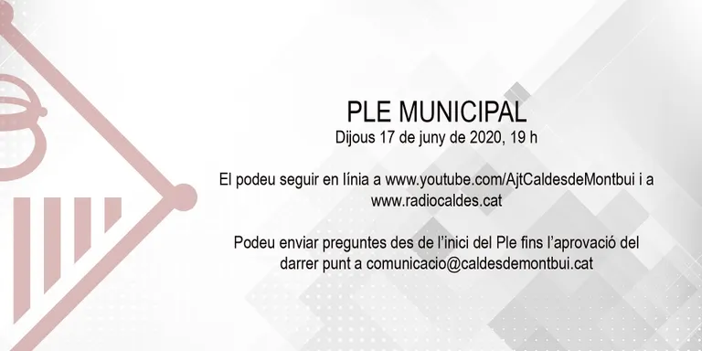 El ple municipal torna aquest dijous a la presencialitat després de 15 mesos