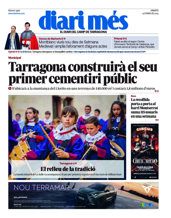 Cop d'ull als diaris d'aquest dimarts 15 d'abril