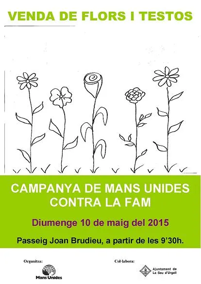 Venda solidària de flors i testos a càrrec de Mans Unides