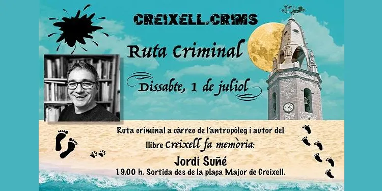 El torrenc Jordi Suñé posa punt final als actes previs del II Festival ‘Creixell Crims’ amb una ‘ruta criminal’