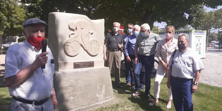 S’inaugura un monument per commemorar el 50è aniversari de la secció ciclista del CB Valls