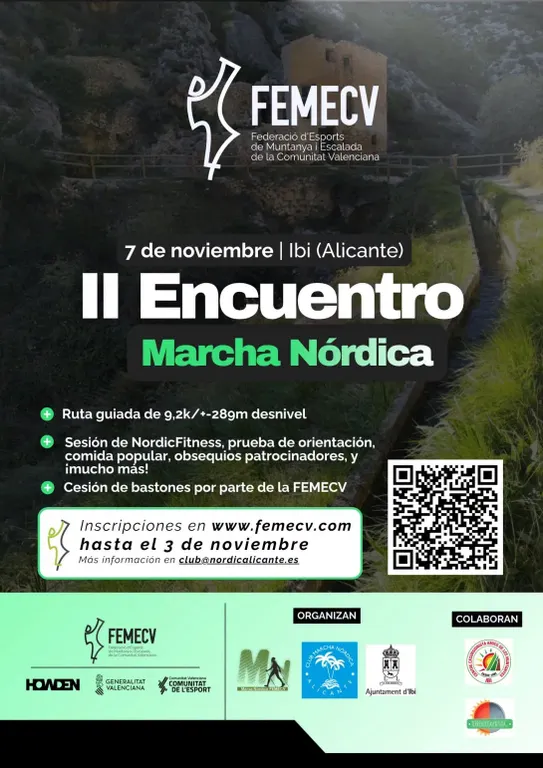 Ibi acogerá el II Encuentro de Clubes de Marcha Nórdica de la Comunitat Valenciana