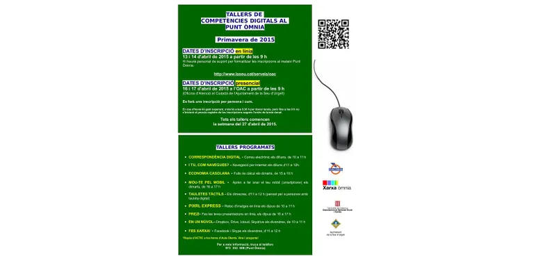 Nova oferta de tallers al Punt Òmnia de la Seu