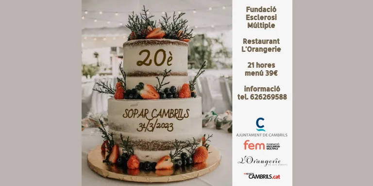 Cambrils tornarà a celebrar el sopar solidari de la Fundació Esclerosi Múltiple el pròxim 31 de març