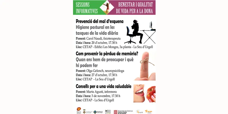 Vida saludable, higiene postural i prevenció de la pèrdua de memòria conformen el cicle Salut i qualitat de vida