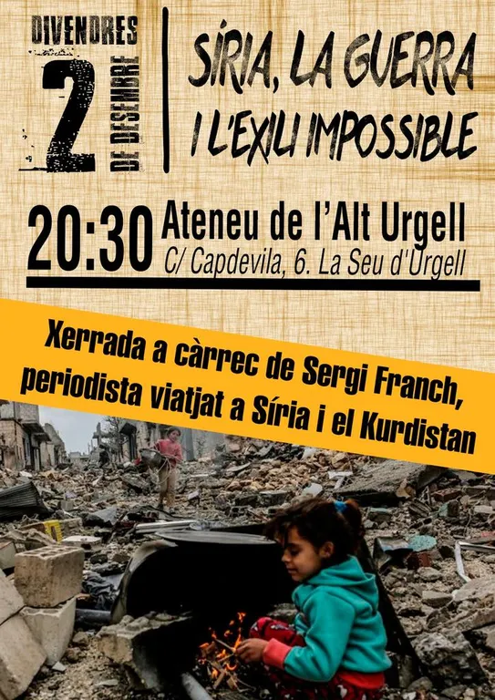 Xerrada sobre la situació de Síria, amb Sergi Franch