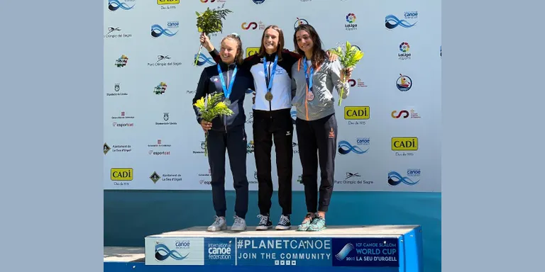 Mònica Doria, medalla de bronze en K1 femení a les Finals de la Copa del Món d'Eslàlom a la Seu d'Urgell