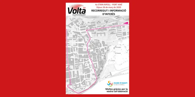 L'Ajuntament de la Seu d'Urgell informa del pas de la Volta 2020 per la ciutat