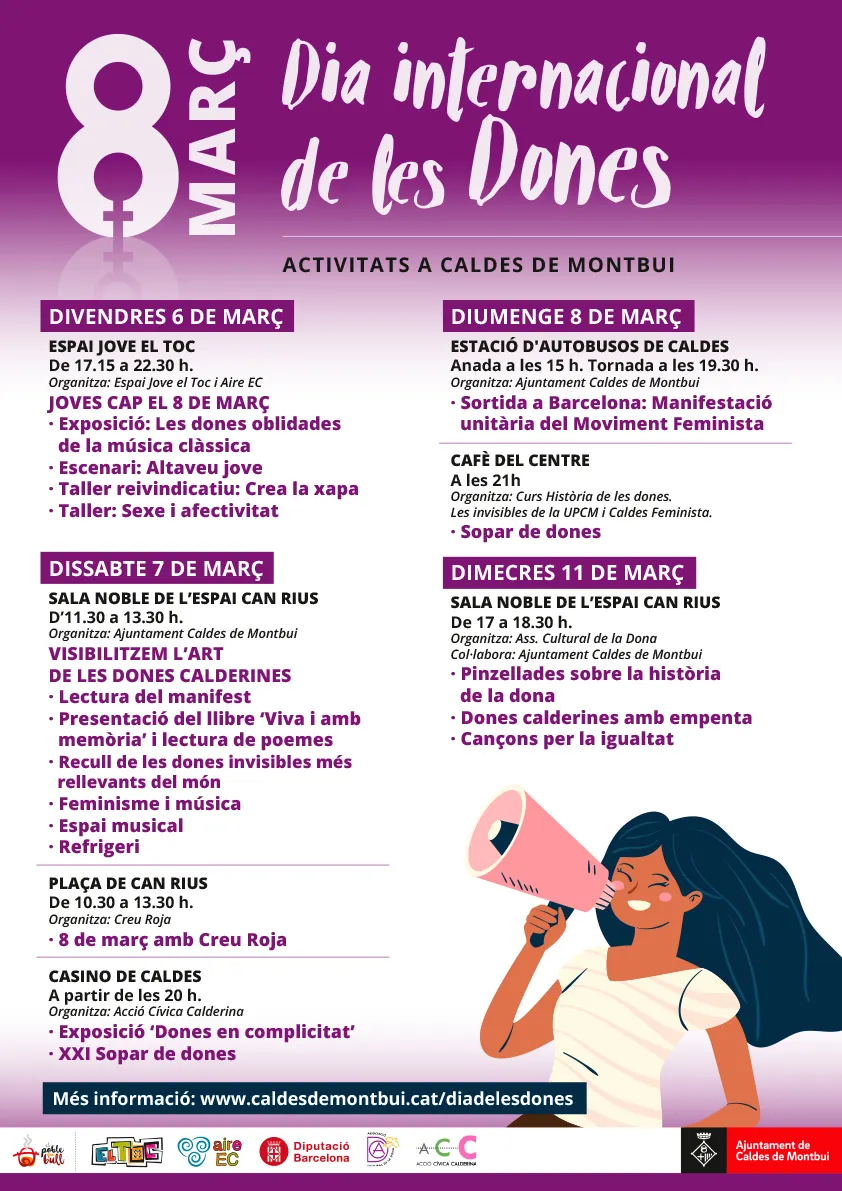 L'Ajuntament ha presentat el programa d'activitats pel proper 8 de març