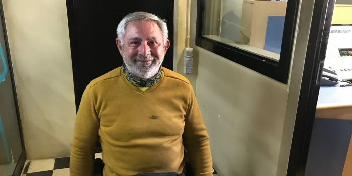 L’activista independentista Jordi Puig va passar ahir per Arenys de Mar i avui ja fa camí cap a Sant Celoni