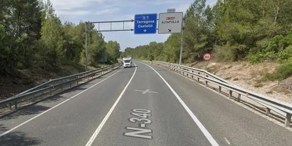 La variant de l’N-340 entre Altafulla i Torredembarra és la via amb més accidents amb vehicles pesants