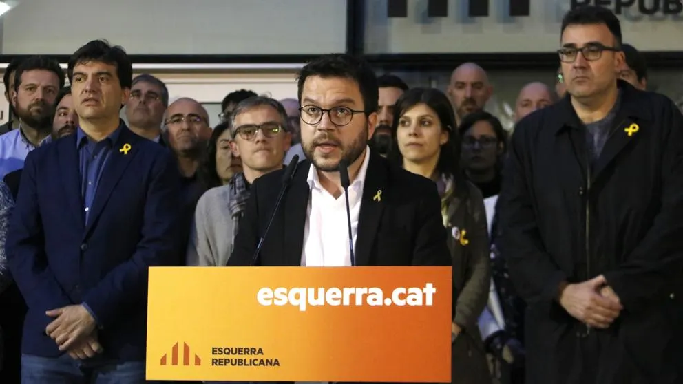Pere Aragonès visita els presos d'ERC i PDECAT a les presons de Madrid
