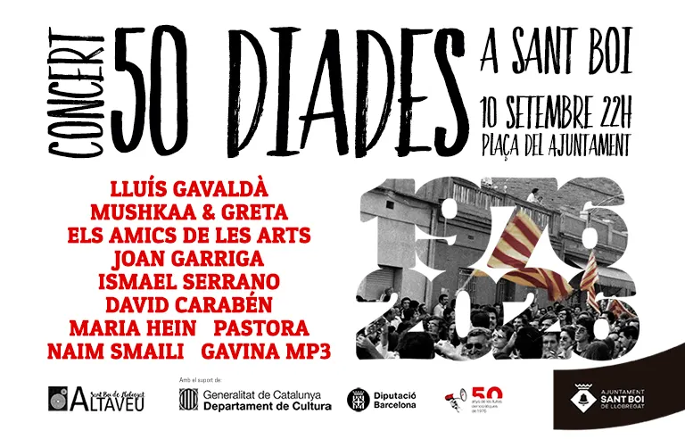 Sant Boi reviu l’esperit de la Diada de 1976 amb el concert ‘50 Diades’